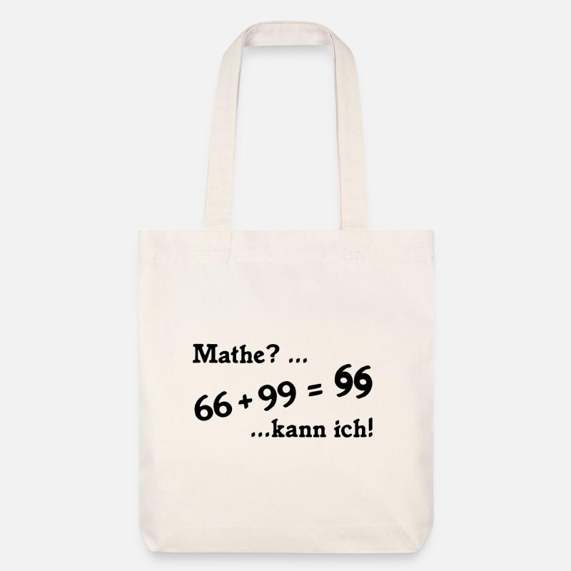 66plus99 v2 schwarz - Stanley/Stella recycelter Heavyweight Stoffbeutel - Naturweiß