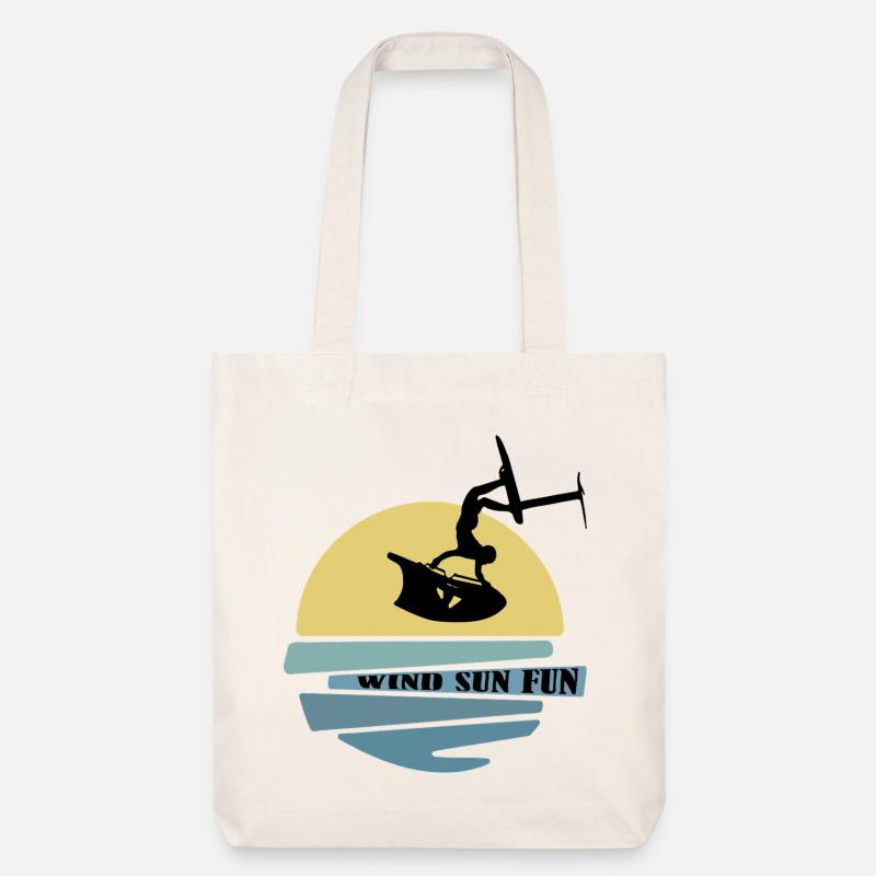 Wingfoil Coucher de soleil - Tote bag épais recyclé Stanley/Stella - blanc cassé