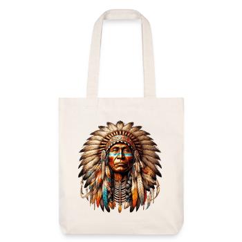 Amérindien Peau rouge d’Amérique - Tote bag épais recyclé Stanley/Stella - blanc cassé - Devant