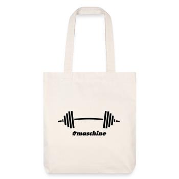 #Maschine : Puissance, poids et forme physique - Tote bag épais recyclé Stanley/Stella - blanc cassé - Devant