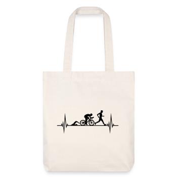 Heartbeat Sport Triathlon - Stanley/Stella Heavyweight Recycled Tote Bag - natural white - Front