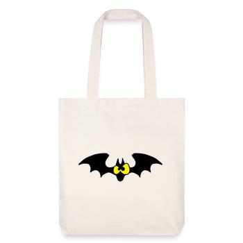Staring Bat - Two Color Design - Stanley/Stella Heavyweight Recycled Tote Bag - natural white - Front