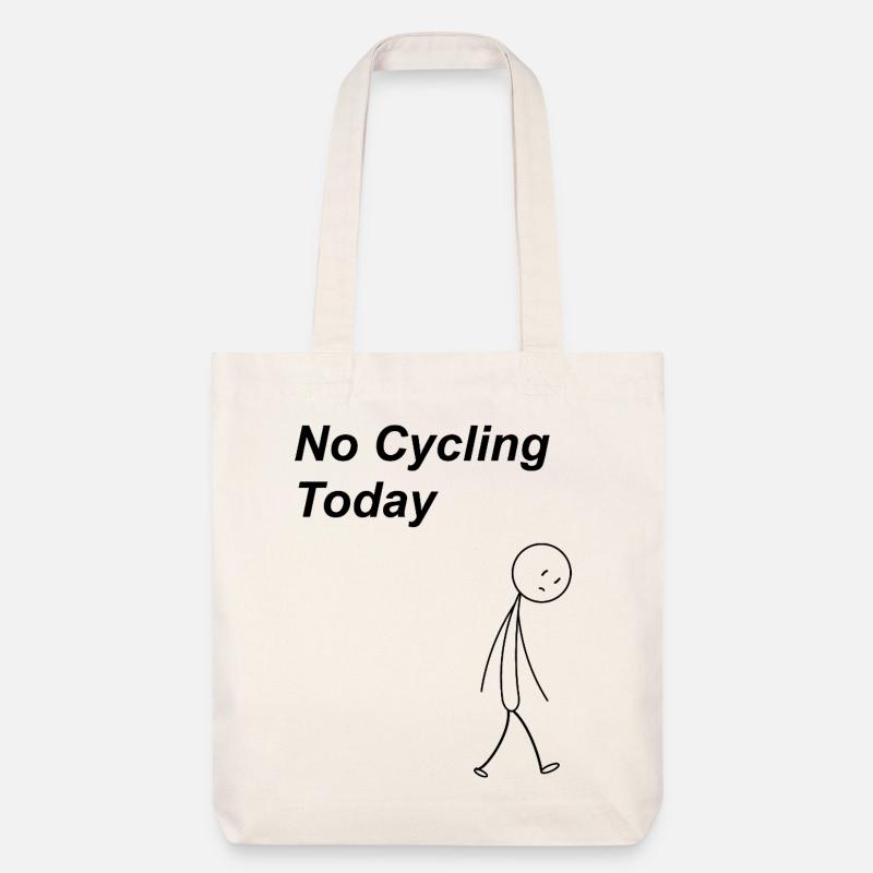 No Cycling Today - Stanley/Stella recycelter Heavyweight Stoffbeutel - Naturweiß