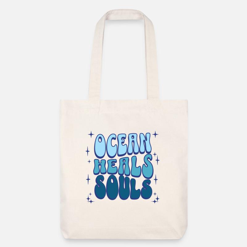 Ocean Heals Souls - Stanley/Stella recycelter Heavyweight Stoffbeutel - Naturweiß