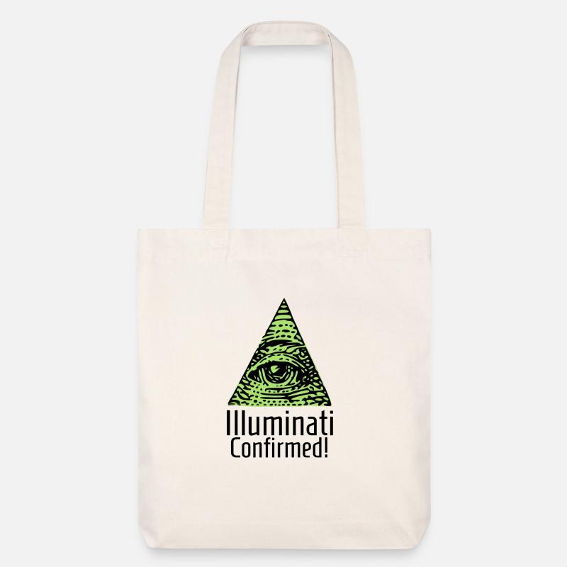 Illuminati Confirmed lustiges Geschenk - Stanley/Stella recycelter Heavyweight Stoffbeutel - Naturweiß
