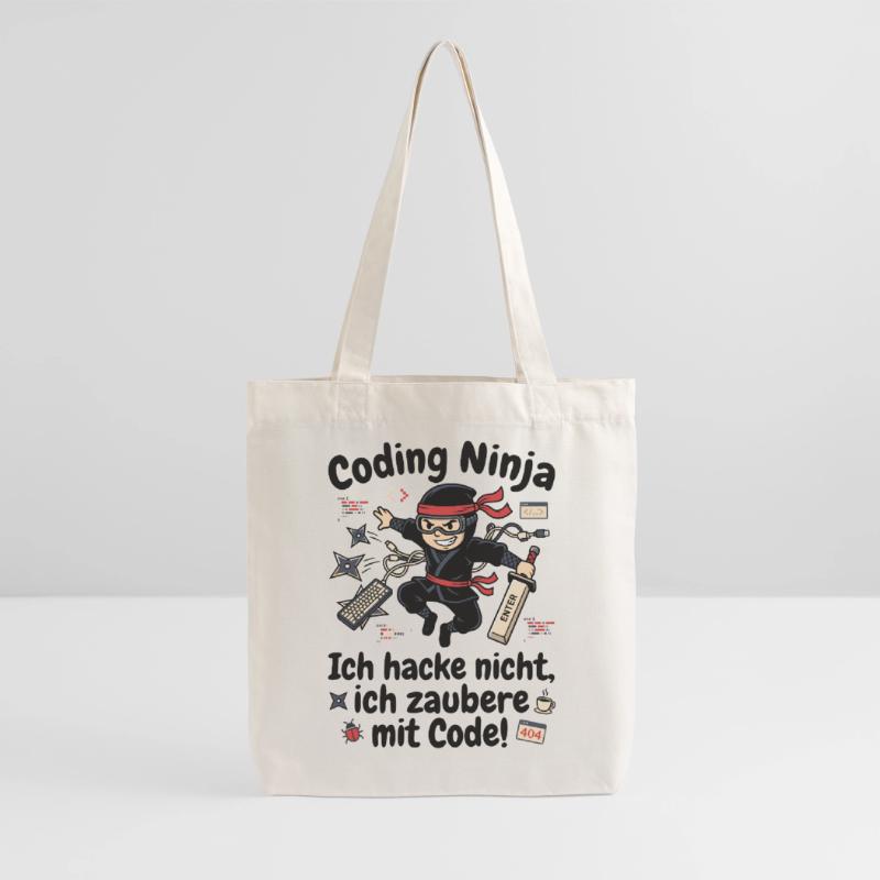 Coder Ninja Programmierer Humor Stanley/Stella recycelter Heavyweight Stoffbeutel