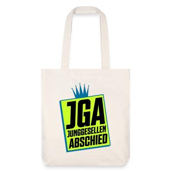 Junggesellenabschied JGA Neon Design - Stanley/Stella recycelter Heavyweight Stoffbeutel - Naturweiß - Vorne