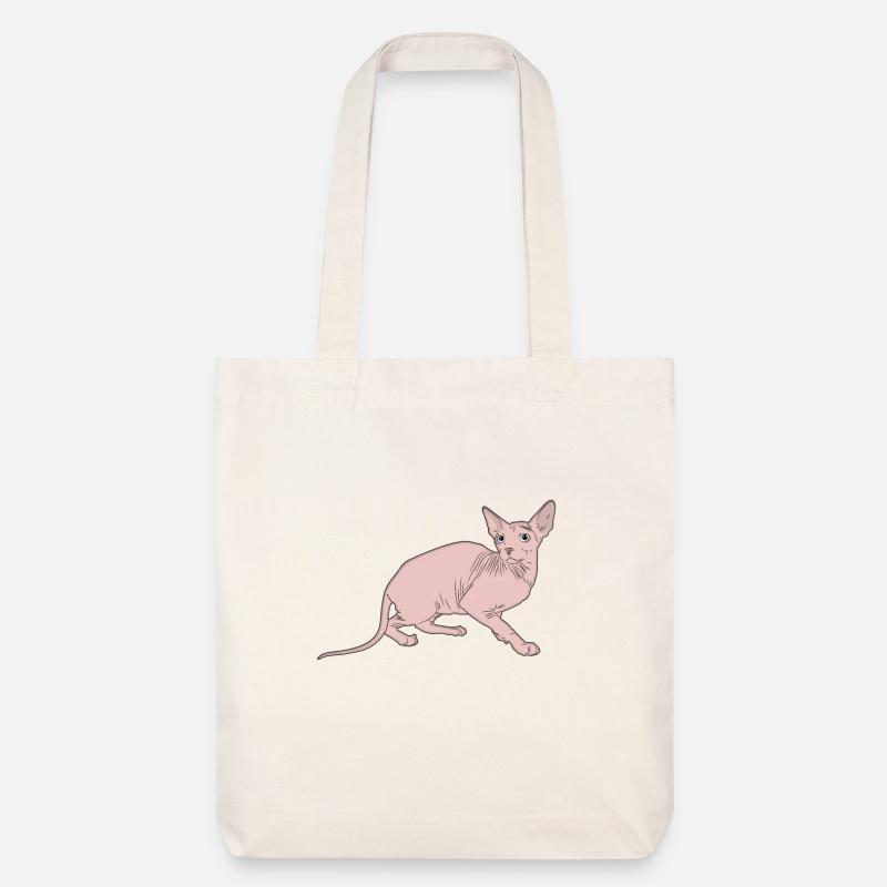 Chat Sphynx - Tote bag épais recyclé Stanley/Stella - blanc cassé