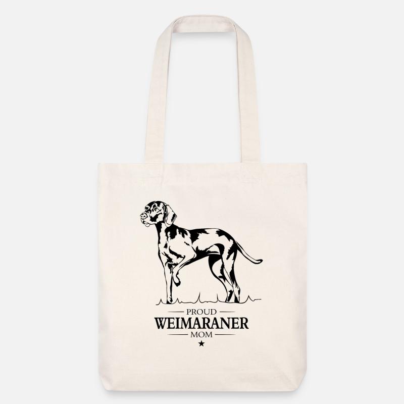 Weimaraner Mom Hunde Hund Jagdhunde Wilsigns - Stanley/Stella recycelter Heavyweight Stoffbeutel - Naturweiß