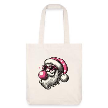 Coole Sigma Santa Weihnachtsfreude - Stanley/Stella recycelter Heavyweight Stoffbeutel - Naturweiß - Vorne