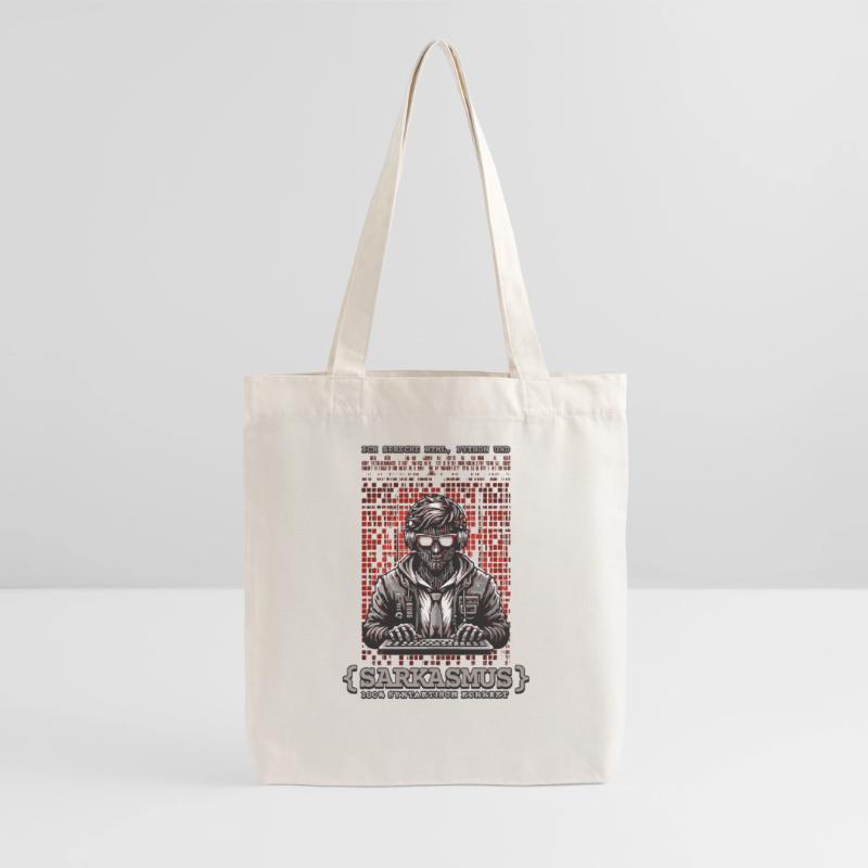 I speak HTML, Python and sarcasm Stanley/Stella Heavyweight Recycled Tote Bag