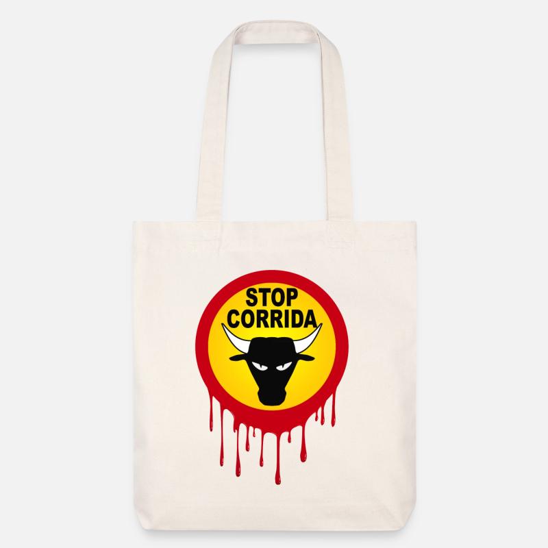corrida stop design 01 - Tote bag épais recyclé Stanley/Stella - blanc cassé
