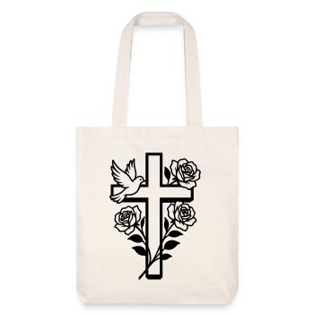 Cross Dove Christian - Stanley/Stella Heavyweight Recycled Tote Bag - natural white - Front