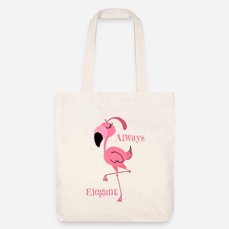Flamingo - Stanley/Stella recycelter Heavyweight Stoffbeutel - Naturweiß
