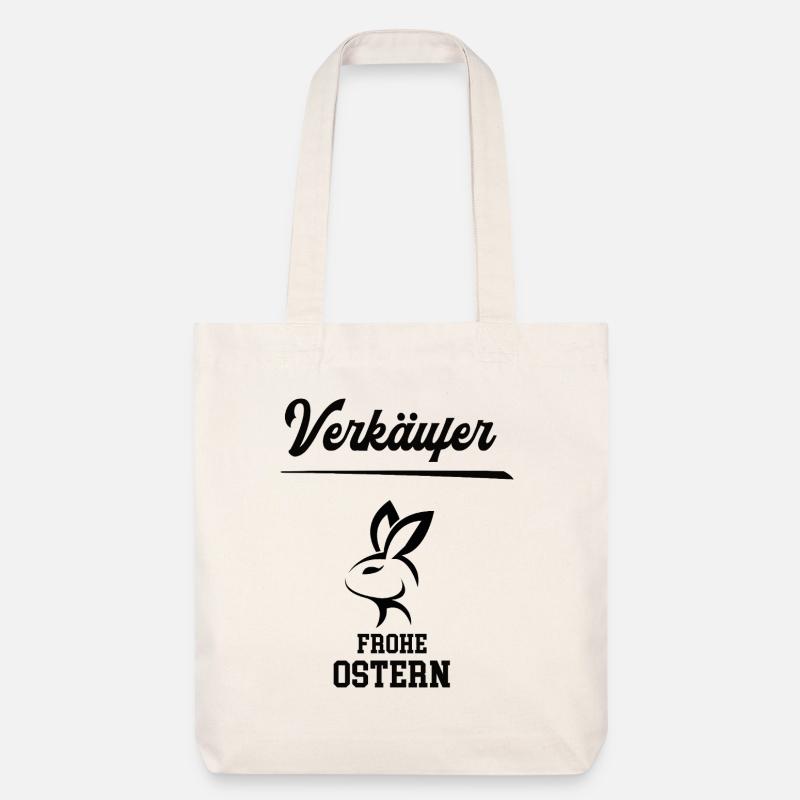 Verkäufer Ostern Geschenk Einzelhandel Verkauf - Stanley/Stella recycelter Heavyweight Stoffbeutel - Naturweiß
