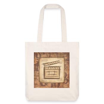 Vintage Filmklappe - Réalisateur, Acteur. - Tote bag épais recyclé Stanley/Stella - blanc cassé - Devant
