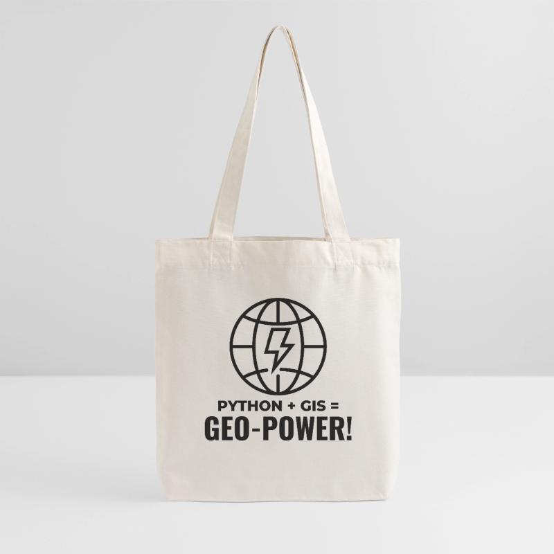 Python GIS Geo-Power Programming Geospatial Stanley/Stella Heavyweight Recycled Tote Bag