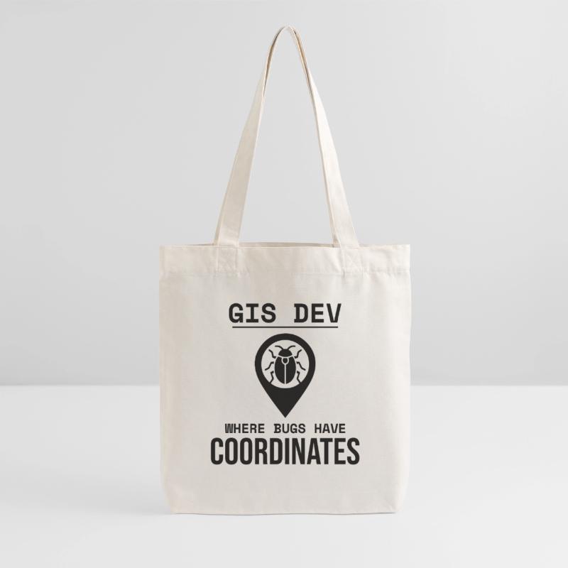 GIS Dev Debugging Coordinates Geospatial Bug Stanley/Stella Heavyweight Recycled Tote Bag