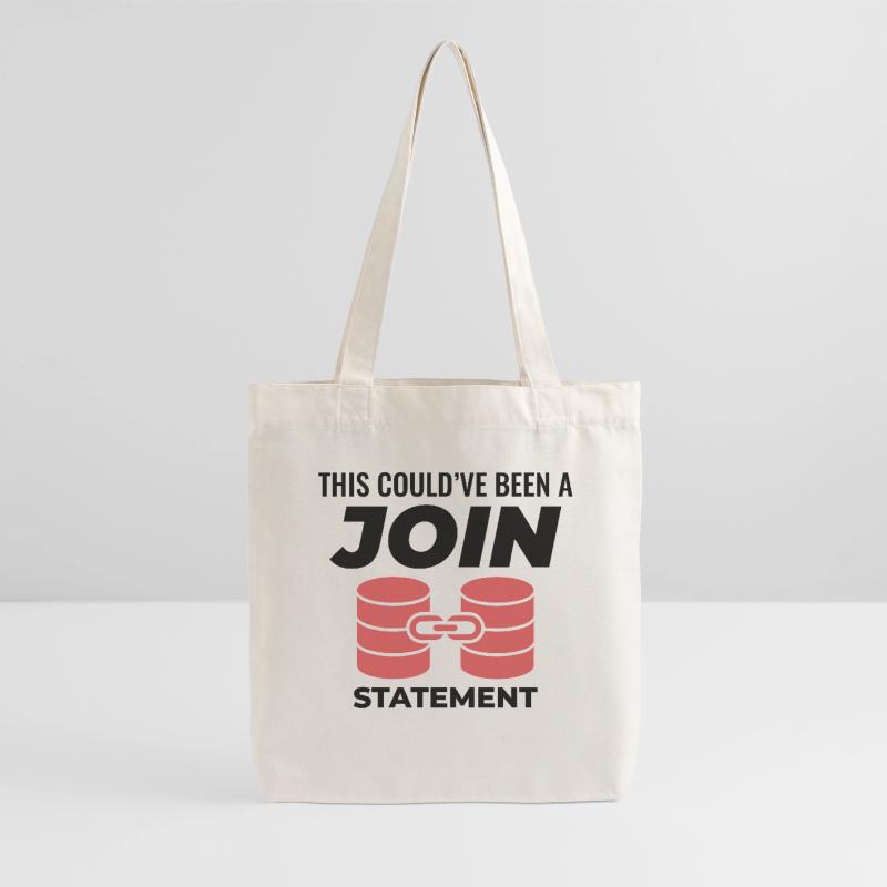 SQL Join Database, instruction de programmation des données Tote bag épais recyclé Stanley/Stella