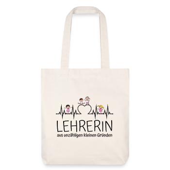 Lehrerin aus unzähligen kleinen Gründen - Stanley/Stella recycelter Heavyweight Stoffbeutel - Naturweiß - Vorne