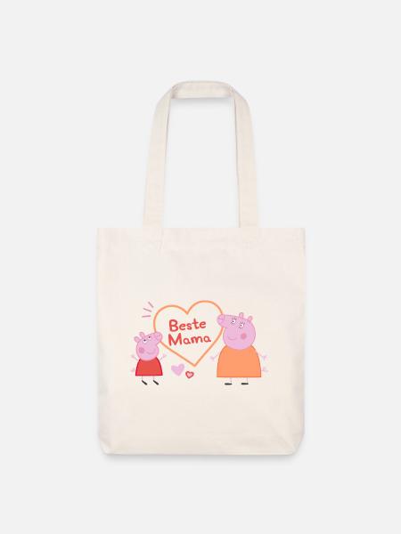 Peppa Pig Design Beste Mama - Stanley/Stella recycelter Heavyweight Stoffbeutel - Naturweiß
