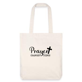 Prayer changes - Stanley/Stella Heavyweight Recycled Tote Bag - natural white - Front