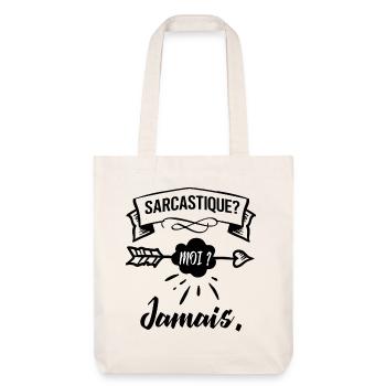 sarcastique? moi? jamais. - Tote bag épais recyclé Stanley/Stella - blanc cassé - Devant