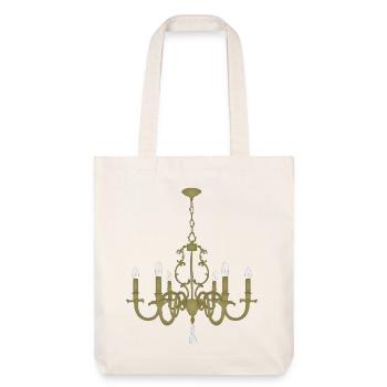 Gold Chandelier Pendant Light - Stanley/Stella Heavyweight Recycled Tote Bag - natural white - Front