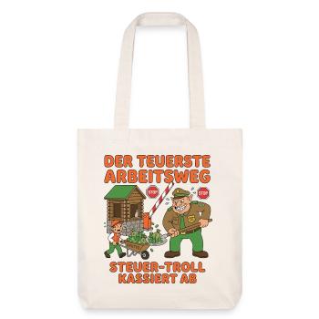 The most expensive commute to work - Stanley/Stella Heavyweight Recycled Tote Bag - natural white - Front