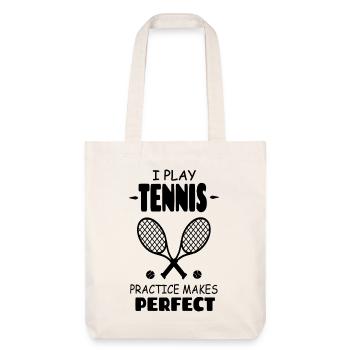 I_Play_Tennis_Practice_Makes_Perfect - Tote bag épais recyclé Stanley/Stella - blanc cassé - Devant
