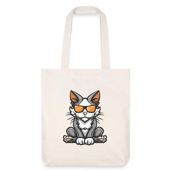 Cat Cool Comic - Stanley/Stella Heavyweight Recycled Tote Bag - natural white - Front