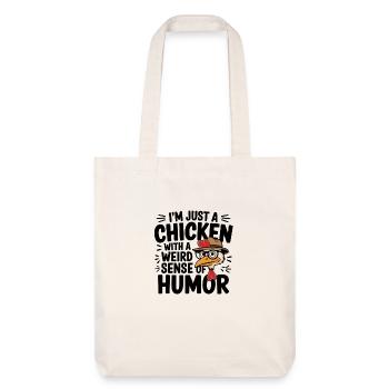 Je ne suis qu’un poulet avec un sens de l’humour étrange - Tote bag épais recyclé Stanley/Stella - blanc cassé - Devant