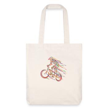 BMX Bunte Farbe Grafik Biker Freestyle Racing - Stanley/Stella recycelter Heavyweight Stoffbeutel - Naturweiß - Vorne