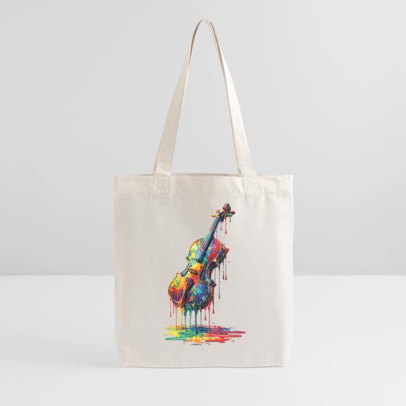 Violin with dripping paint Stanley/Stella Heavyweight Recycled Tote Bag