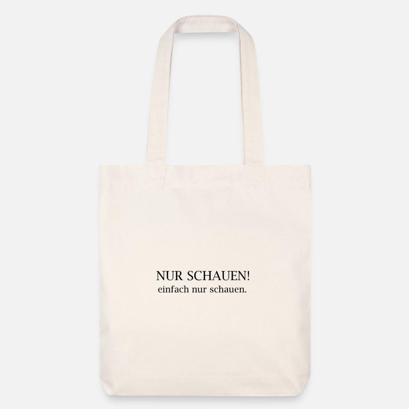 Just look! Typography Statement - Stanley/Stella Heavyweight Recycled Tote Bag - natural white