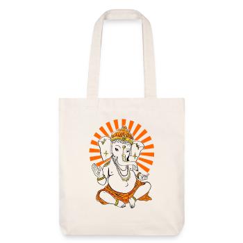 budda éléphant Ganesha Yoga om Dieu Namaste Inde - Tote bag épais recyclé Stanley/Stella - blanc cassé - Devant