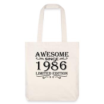 1986 - Né en 1986 - Tote bag épais recyclé Stanley/Stella - blanc cassé - Devant