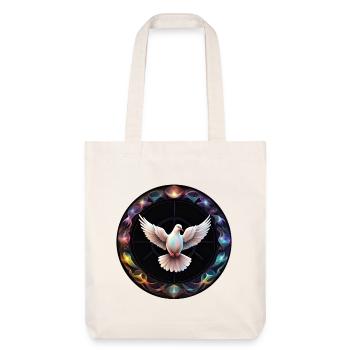 Dove of Peace in the Magic of Colors - Stanley/Stella Heavyweight Recycled Tote Bag - natural white - Front