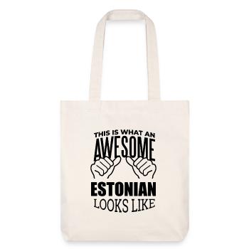Estonia - Stanley/Stella Heavyweight Recycled Tote Bag - natural white - Front