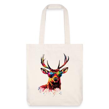 Deer, Antlers, Hunting, Deer, Reindeer, Red Deer, Hunter - Stanley/Stella Heavyweight Recycled Tote Bag - natural white - Front