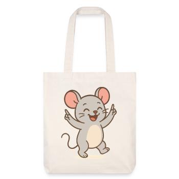 Souris porte-bonheur - Tote bag épais recyclé Stanley/Stella - blanc cassé - Devant