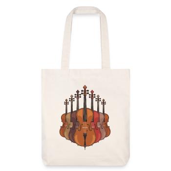 Fascinante collection de violoncelles : Instruments de musique en - Tote bag épais recyclé Stanley/Stella - blanc cassé - Devant