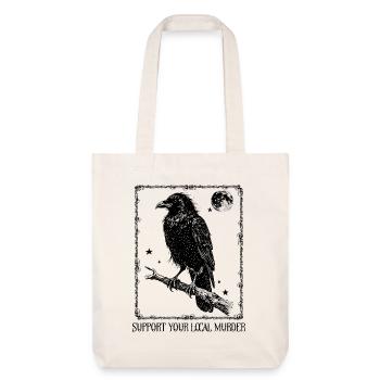 Soutenez votre Meurtre local - Crow - Tote bag épais recyclé Stanley/Stella - blanc cassé - Devant