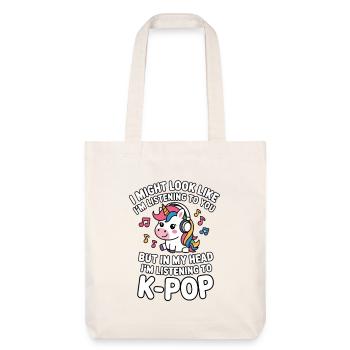 K-Pop Funny Korea Music Anime - Stanley/Stella Heavyweight Recycled Tote Bag - natural white - Front