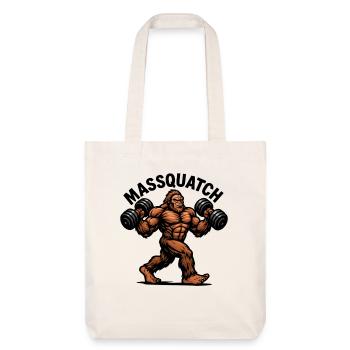 Massquatch Gewichtheben Sasquatch Lustiger Bigfoot - Stanley/Stella recycelter Heavyweight Stoffbeutel - Naturweiß - Vorne
