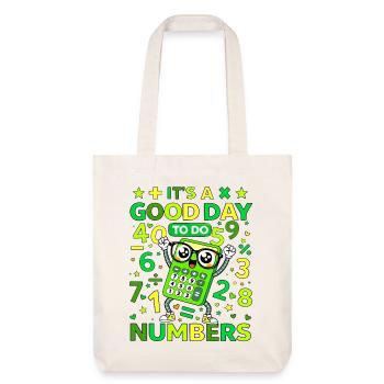 Cheerful Calculator Numbers - Stanley/Stella Heavyweight Recycled Tote Bag - natural white - Front
