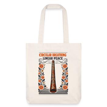 Respiration circulaire, paix intérieure | Didgeridoo - Tote bag épais recyclé Stanley/Stella - blanc cassé - Devant