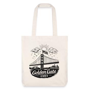 Golden Gate Vibes San Francisco Skyline - Tote bag épais recyclé Stanley/Stella - blanc cassé - Devant