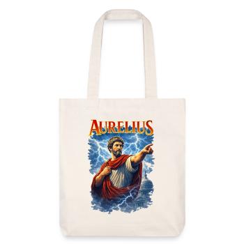 Portrait of Marcus Aurelius - Stanley/Stella Heavyweight Recycled Tote Bag - natural white - Front