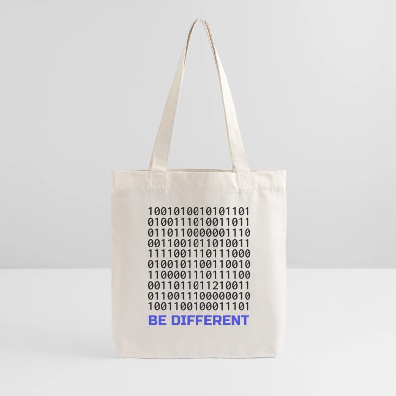 Be Different: Binary Pattern with Message Stanley/Stella Heavyweight Recycled Tote Bag
